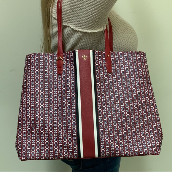 TORY BURCH GEMINI LINK TOTE AND EMERSON ZIP WALLET - Picture 2 of 8